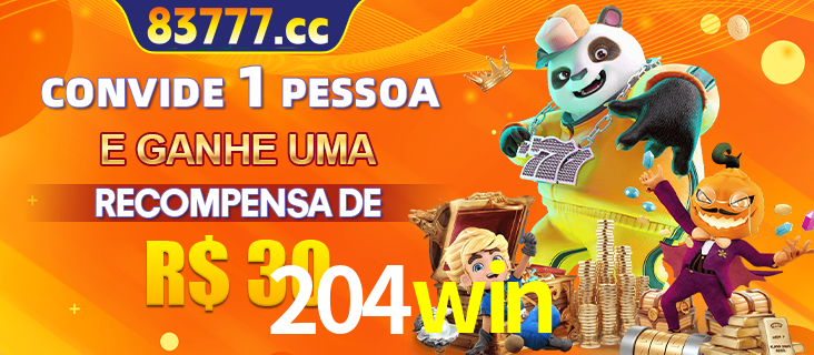 Banner institucional da 204win sobre parceria de marcas e criação de uma marca de excelência, apresentando os mascotes de jogos populares como o Fortune Tiger.