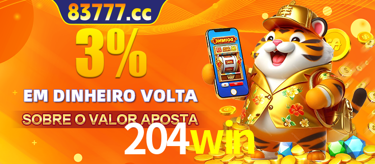 Promoção para baixar e instalar o aplicativo do cassino 204win. O banner oferece uma recompensa de R1aR1aR8, com a imagem de uma cobra sobre moedas de ouro.