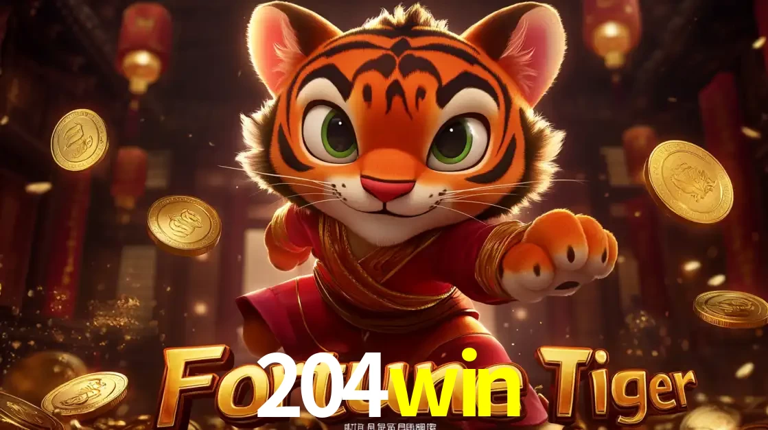 O carismático mascote do jogo de slot Fortune Tiger, um tigre fofo em pose de artes marciais, pronto para trazer sorte e multiplicadores de ganhos no cassino online 204win.